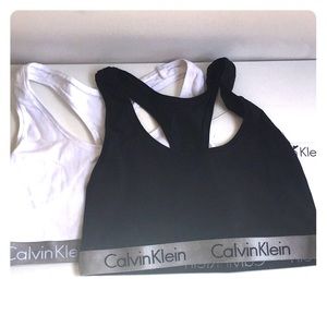 Calvin Klein 2 pack NWT Bralette Black and White